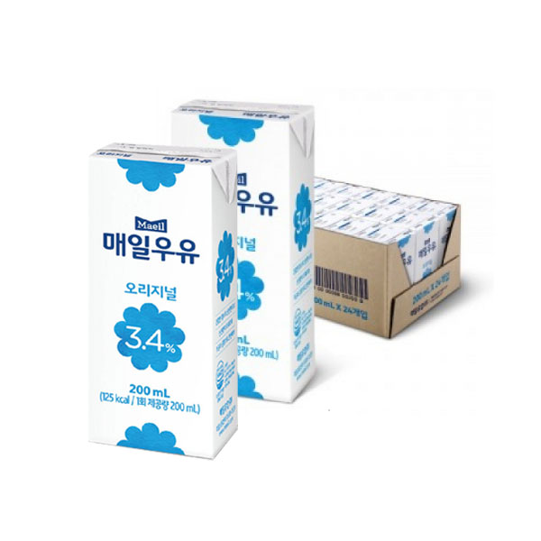 멸균(흰우유)200ml (매일)